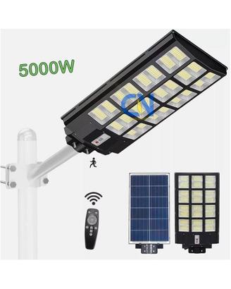 FARO LAMPIONE LED 5000W CON PANNELLO SOLARE FOTOVO