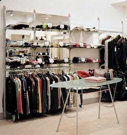 tavolo ovale  vetro e metallo negozio / boutique