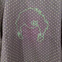 Felpa leggera in jersey di cotone blue e verde