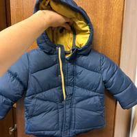 Piumino Zara blu con cappuccio