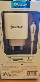 TRAVEL CHARGER BESTEK CON DOPPIO INGRESSO USB + 2