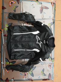 giacca moto 52 Alpinestars in pelle techair