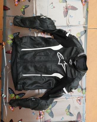 giacca moto 52 Alpinestars in pelle techair