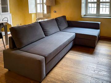 Divano trasformabile con chaise longue ed elemento