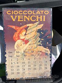 Venchi Calendario in latta perpetuo vintage