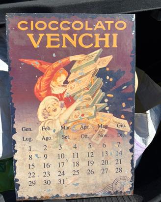 Venchi Calendario in latta perpetuo vintage