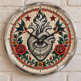 orologio da parete  cuore veggente 