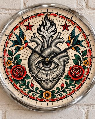 orologio da parete  cuore veggente 