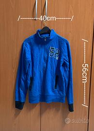 Felpa Blu con Zip Intera Blukids per Bambino e Rag