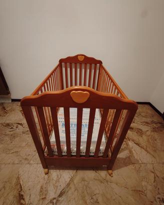 lettino neonato Mibb con cassettiera e  materasso 