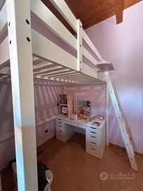 Letto a soppalco Ikea 1 piazza e 1/2.