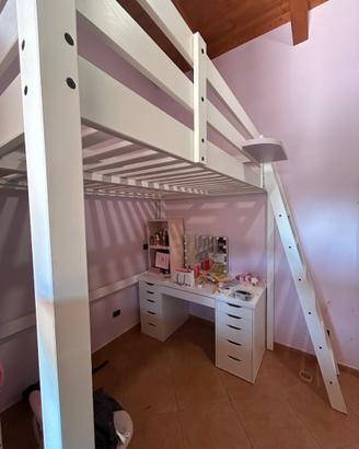 Letto a soppalco Ikea 1 piazza e 1/2.