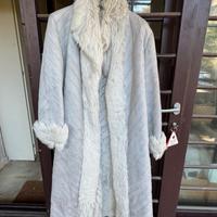 Cappotto vintage montone e volpe lungo