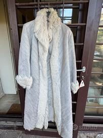Cappotto vintage montone e volpe lungo