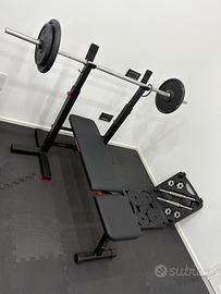 Panca piana bilanciere e manubri