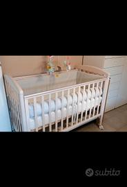 Lettino Pali con materasso e accessori 