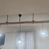 Lampadario rustico ed eco-chic