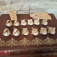 12 papere paperelle in porcellana Capodimonte