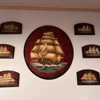 Set artistico nautico dipinto a mano R. Simonetto