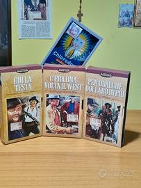 LOTTO DI 3 VHS FILM WESTERN SERGIO LEONE