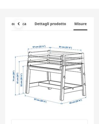 FLISAT Scrivania per bambini, altezza regolabile/v