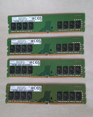 32GB (4x8GB) Ram DDR4 Samsung 3200MHz x PC Desktop