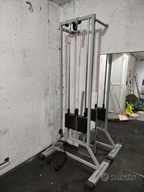 Macchina palestra a cavi con pacco pesi 50 kg lat 