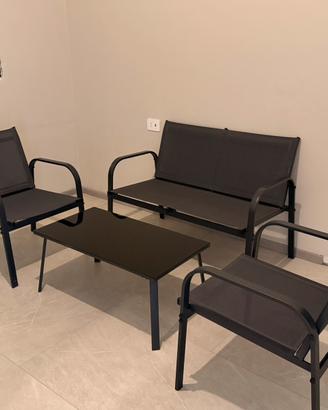 Set di Sedie + Divano + Tavolo per Esterno