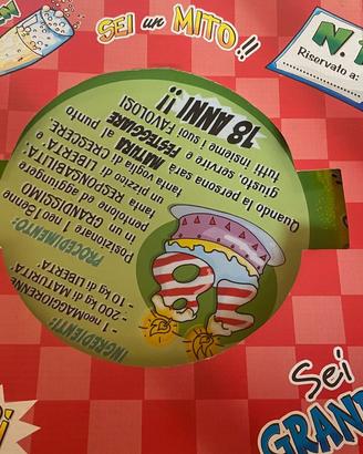 Piatto da torta per 18 anni