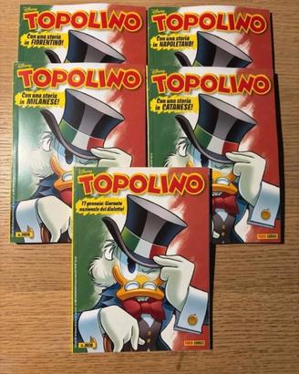 Lotto 5 Topolino 3608 in 4 dialetti + italiano