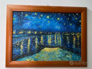 Quadro olio a tela replica Van Gogh Notte stellata