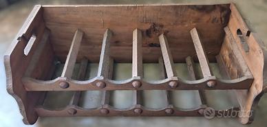 Portabottiglie Vintage in Legno Massello – 8 Posti