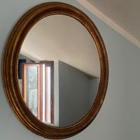 Specchio ovale da parete effetto vintage