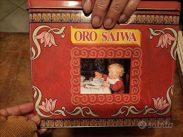 Scatola in latta Oro Saiwa