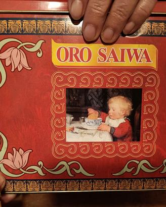Scatola in latta Oro Saiwa