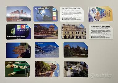 Lotto 14 carte schede telefoniche POLONIA