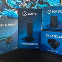 Elgato Wave 3 + accessori e Facecam mk2