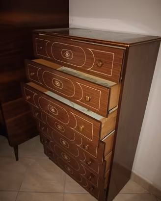 Mobiletto cassettiera legno