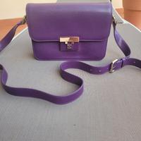 borsa in pelle coccinelle viola 