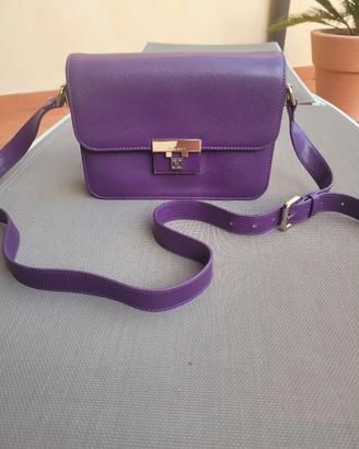borsa in pelle coccinelle viola 
