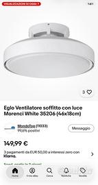 Ventilatore soffitto EGLO Morenci