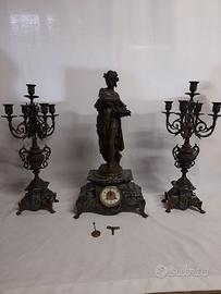 Orologio con candelabri della meta' 800.