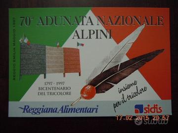 Cartolina 70^ adunata degli alpini a Reggio Emilia