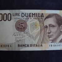 carta moneta lire 2000 e 1000 marconi e montessori