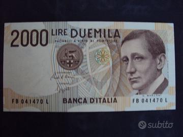 carta moneta lire 2000 e 1000 marconi e montessori