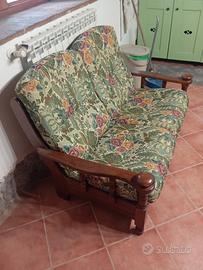 Divano legno 2 posti