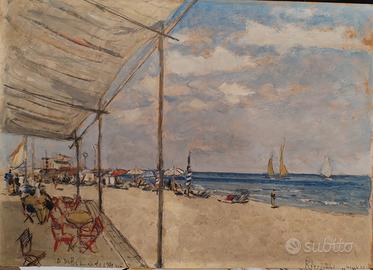 Domenico De Bernardi. spiaggia di Riccione