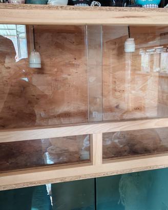 Terrario Legno/Vetro + accessori