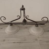 lampadario in ferro battuto