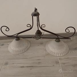 lampadario in ferro battuto